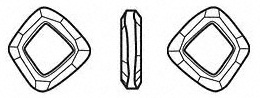Cosmic Square Ring - komponenty Swarovski Elements